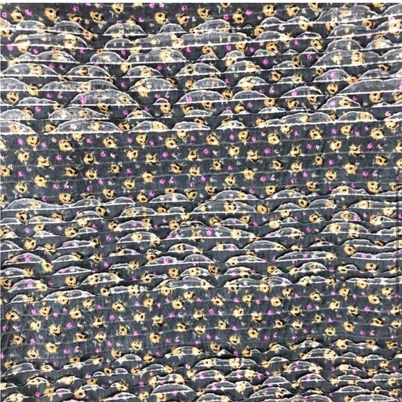 Free people burst ditsy grey floral mesh ruffle mini dress - Picture 8 of 11